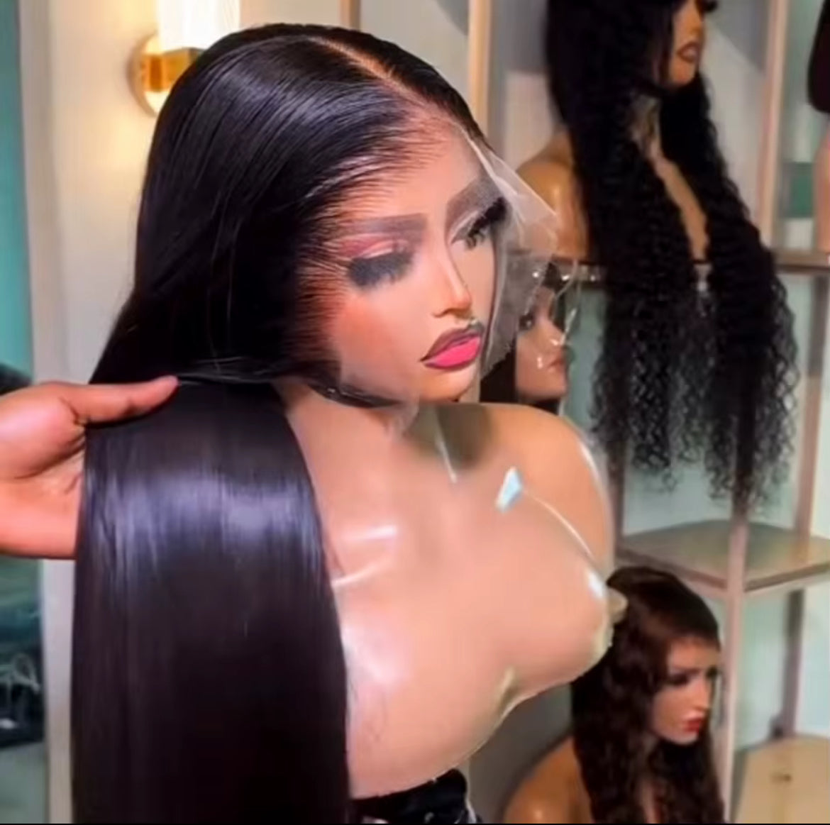 30” 13 X 6 HD LACE WIG 200% Density Indian Raw Straight